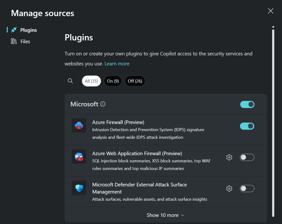 Capture d’écran montrant le plug-in Pare-feu Azure.