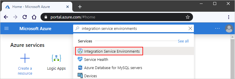 Rechercher les environnements de service d’intégration