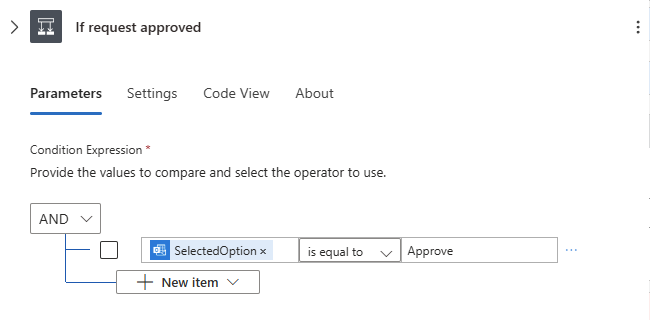 La capture d'écran montre l'état final de l'exemple de flux de travail d'approbation.