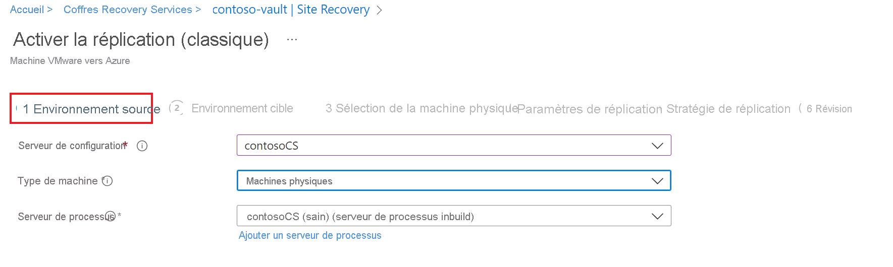 Screenshot of enable replication source setting page.