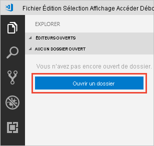 Ouvrir un dossier dans Visual Studio Code