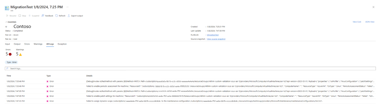 Capture d’écran montrant comment afficher les journaux spécifiques au débogage.