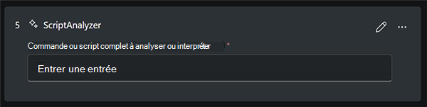 Capture d’écran de la fonctionnalité avec la zone d’entrée.