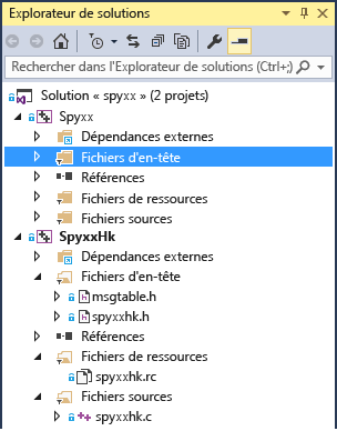 Capture d’écran de la solution Spy plus plus.