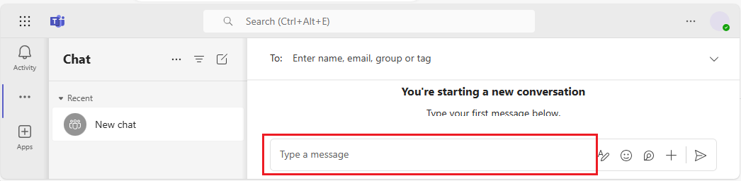 Collez l’URL de Business Central dans Teams.