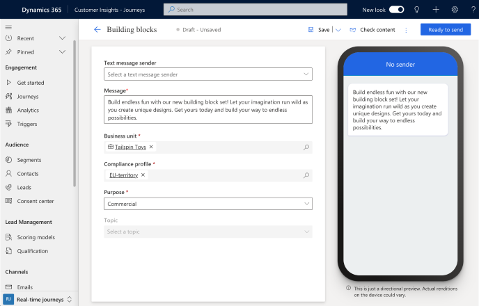 Capture d’écran de l’éditeur de SMS Capture d’écran de l’éditeur de SMS.