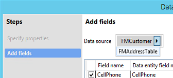 Steps and add fields.