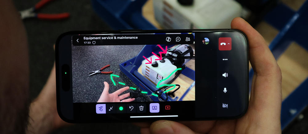 Capture d’écran d’un téléphone mobile, montrant un exemple d’annotations spatiales