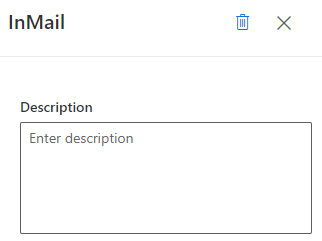 Activité Envoyer InMail sélectionnée.