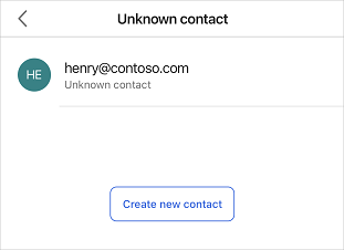 Créer un contact.
