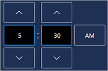 Time control example with 12-hour clock Time control example with 12-hour clock.