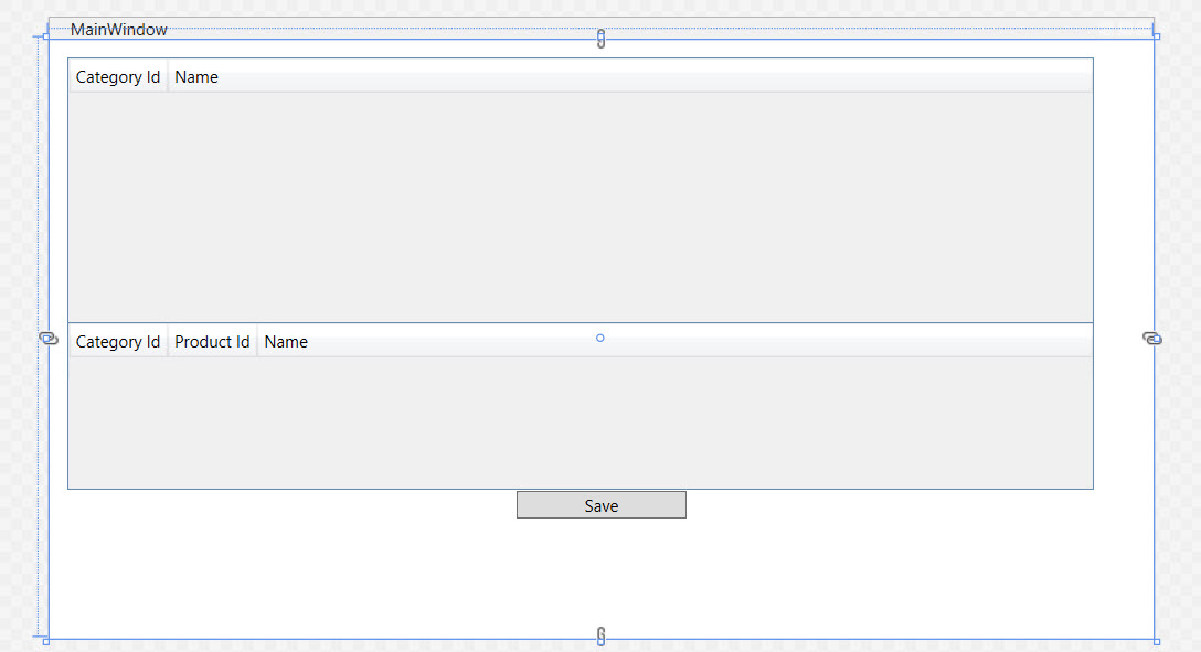 Capture d’écran du concepteur WPF