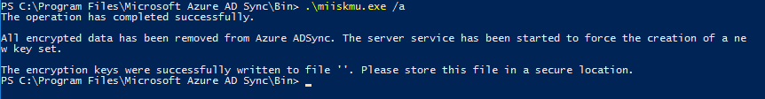 Capture d’écran montrant PowerShell après l’exécution de la commande.