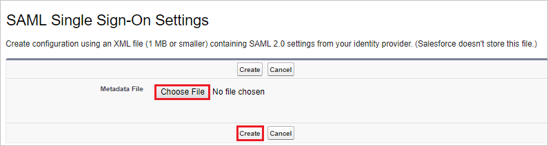 Configure Single Sign-On Choose File