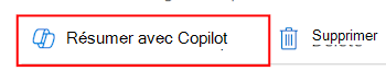 Capture d’écran montrant comment sélectionner la fonctionnalité Résumer avec Copilot dans une stratégie de configuration d’appareil dans Microsoft Intune ou Intune Centre d’administration.