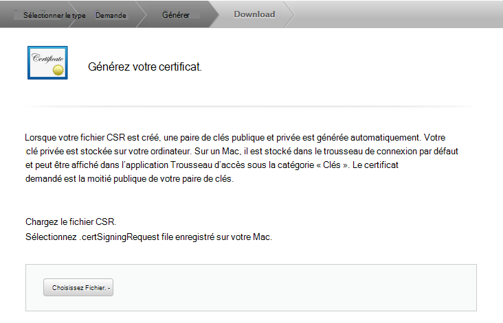 Télécharger votre certificat de signature