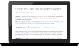Capture d’écran montrant l’option Identifier le trafic Microsoft 365.