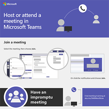 Image de pouce pour l’infographie Héberger des réunions en ligne.