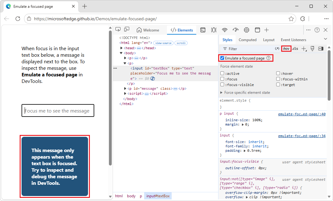 La case Émuler une page prioritaire est cochée