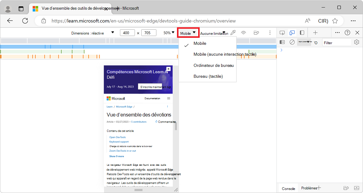 Liste Type d’appareil