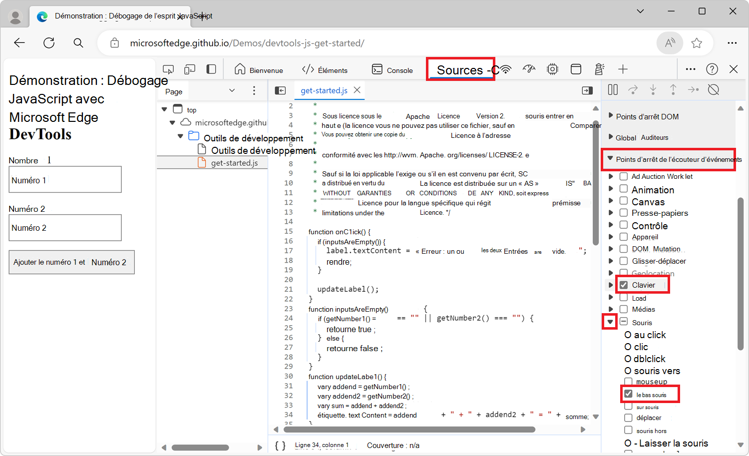 Créer un point d’arrêt d’écouteur d’événements