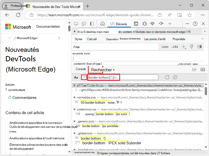 Recherche d’une expression régulière