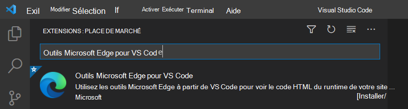 L’extension Microsoft Edge DevTools pour Visual Studio Code