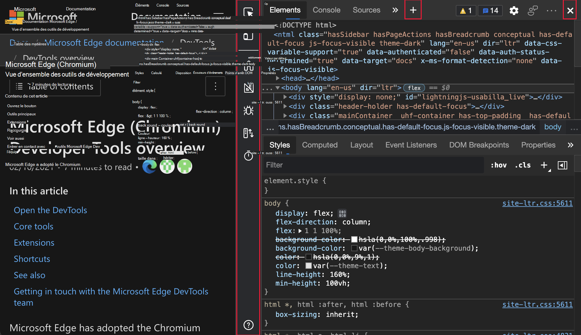 Afficher la barre d’activité.