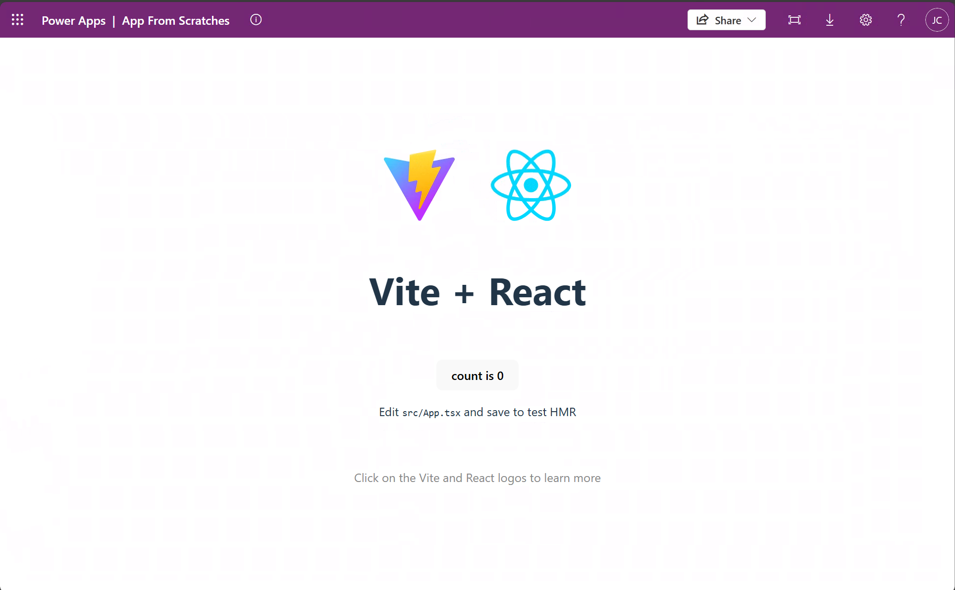 Voir l’application de test jouant localement dans le navigateur