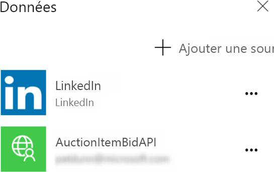 Capture d’écran d’un connecteur montrant que le nom est AuctionItemBidAPI.