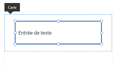 Contrôle Saisie de texte à l’intérieur de la carte personnalisée. Contrôle Saisie de texte à l’intérieur de la carte personnalisée.