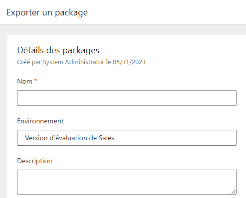 Consulter les détails de package Consultez les détails du package.