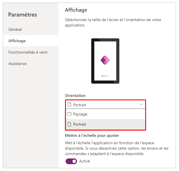Orientation pour la disposition du téléphone Orientation pour la disposition du téléphone.
