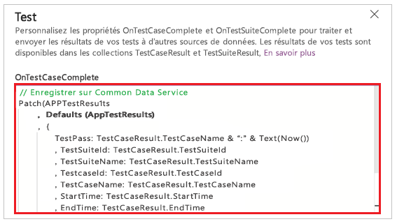 Exemple OnTestCaseComplete Exemple OnTestCaseComplete.