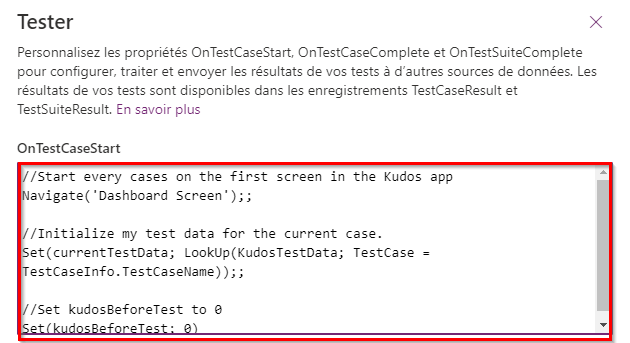 Exemple OnTestCaseStart Exemple OnTestCaseStart.