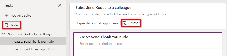 Propriété pour tester ou afficher Propriété pour tester ou afficher.