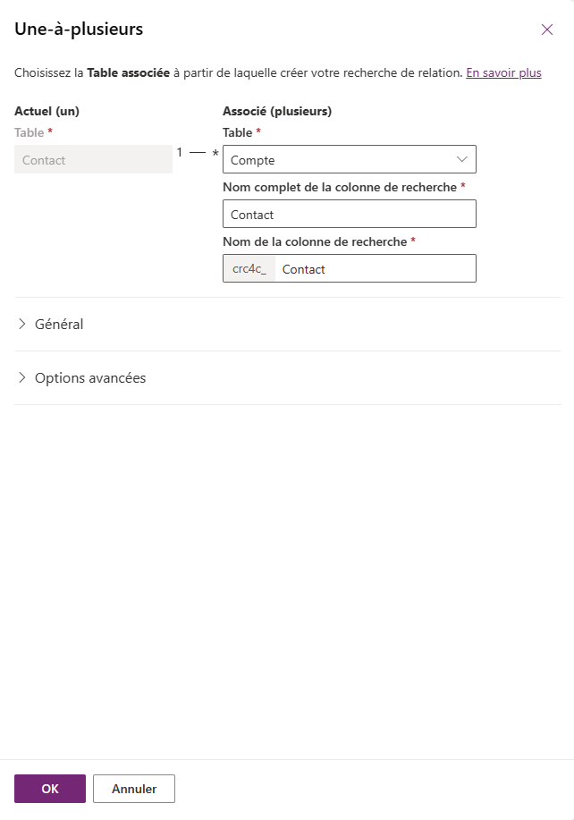 Un à plusieurs exemples.