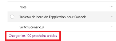 Chargez les 100&nbsp;éléments suivants.