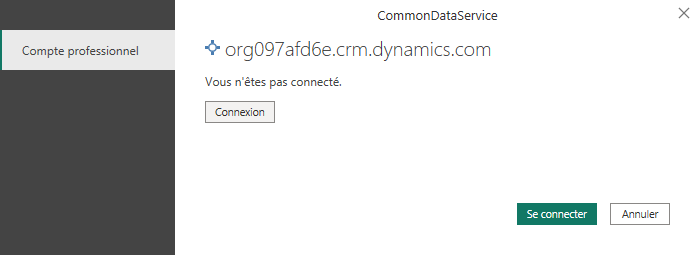 Connectez-vous pour vous connecter à votre environnement.