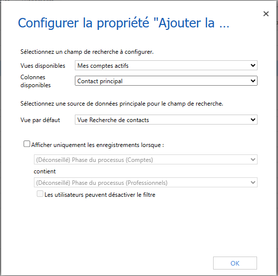 Ajouter une recherche dans le contrôle Editable Grid Ajouter une recherche dans le contrôle Grille modifiable.