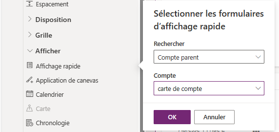 Ajouter un contrôle Quick view à un formulaire principal Ajouter un contrôle d’aperçu.