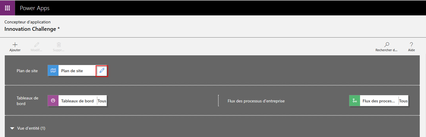 Ouvrir le concepteur de plan de site Ouvrir le concepteur de plan de site.