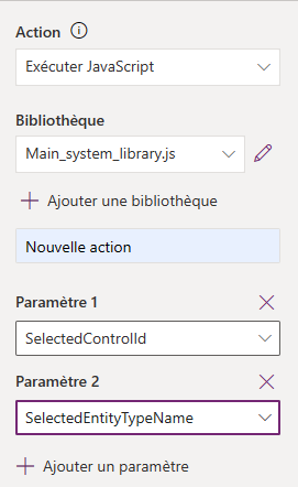Ajouter des paramètres Ajouter des paramètres