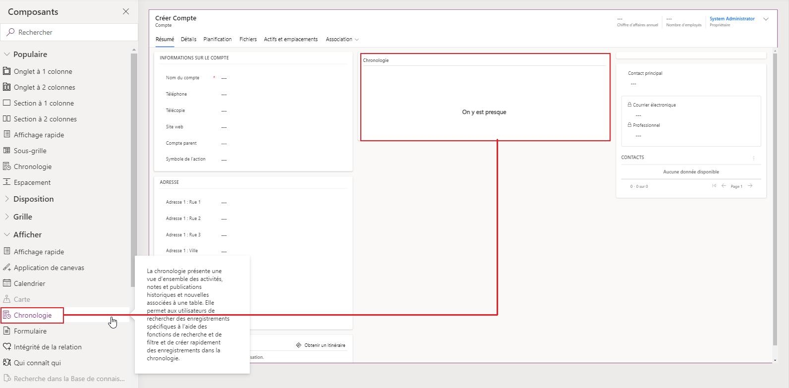 Ajouter ou supprimer une chronologie dans un formulaire d’entité Ajouter ou supprimer une chronologie dans un formulaire d’entité.