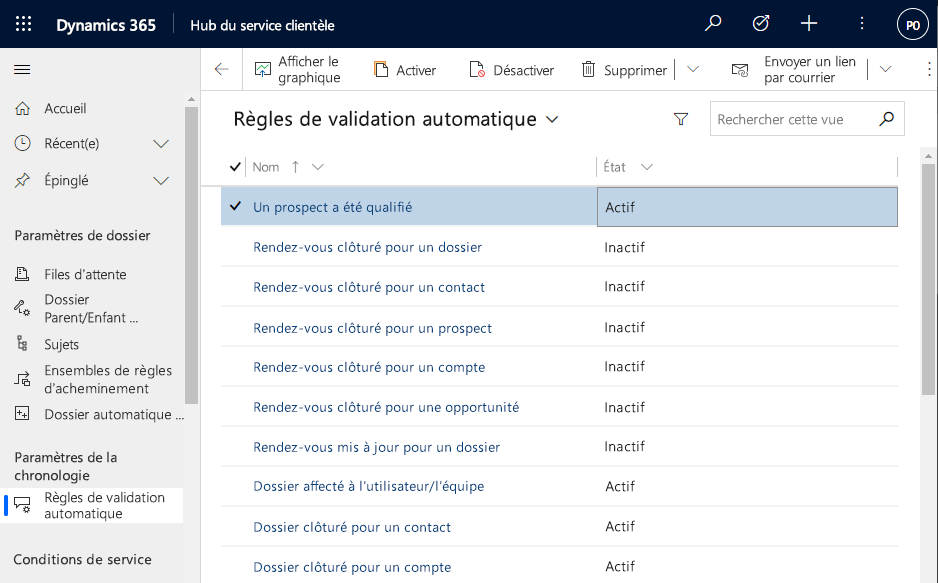 Paramètres de chronologie des règles de publication automatique Paramètres de chronologie des règles de publication automatique