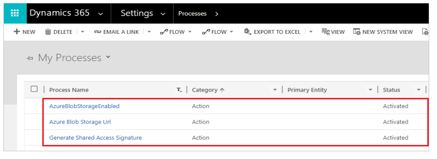 Processus de stockage Blob Processus de stockage Azure.