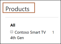 Facette de produits Facette de produits.