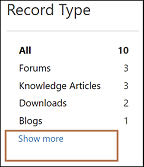 Afficher plus de facettes Afficher plus de facettes.