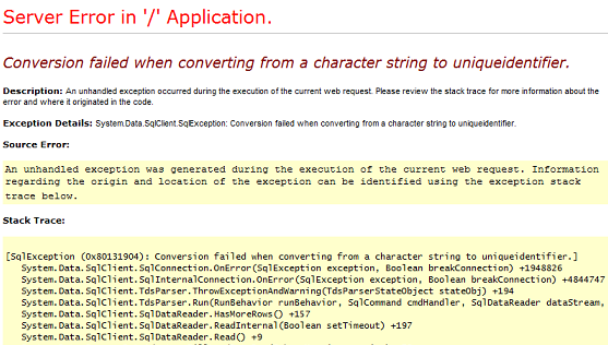 Yellow Screen of Death Yellow Screen of Death.