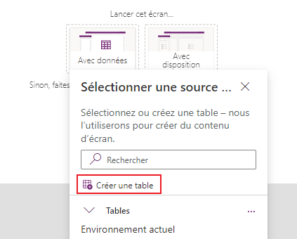 Créer votre première table Créer votre première table.